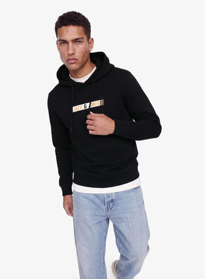 JACK & JONES  Casual Logo Zip Hoodie for Men | Best Price UAE