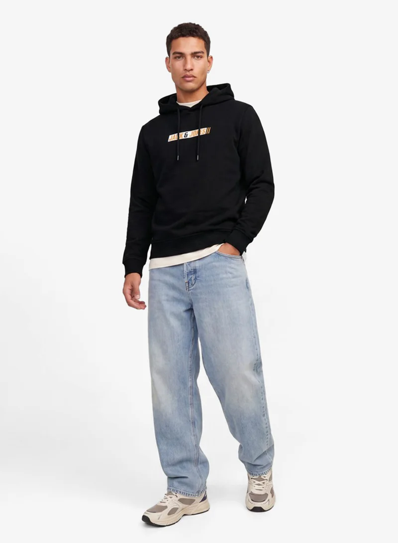 JACK & JONES  Casual Logo Zip Hoodie for Men | Best Price UAE