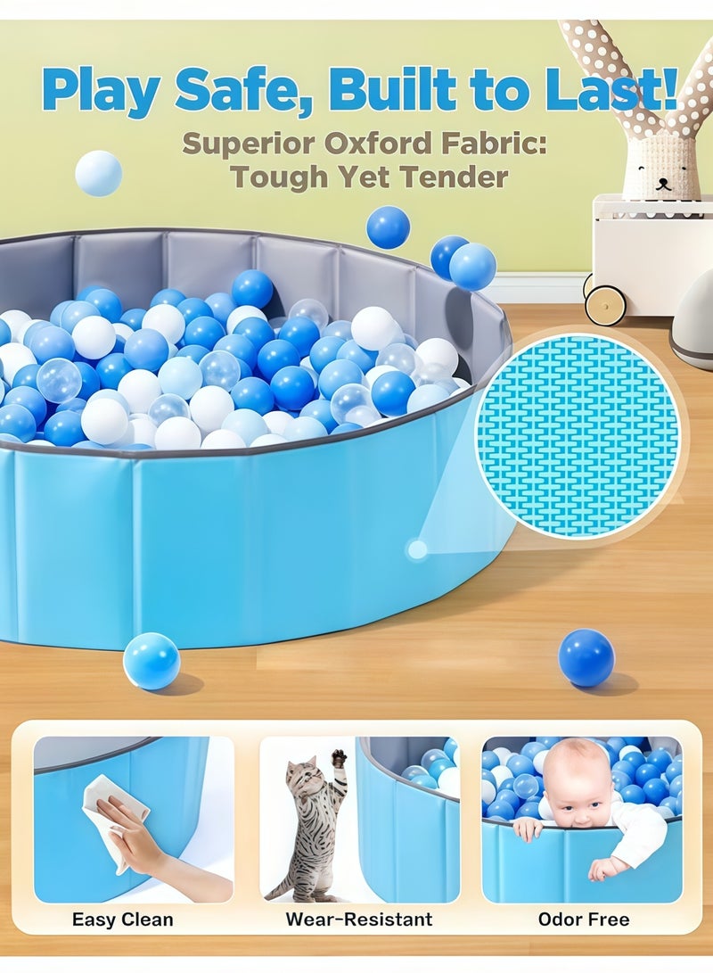 EzzySo Baby Toy Ball Pit,Children's Toy Ball Pit,Round Kids' Ball Pit,Double Oxford Cloth Ball Pit,Indoor and Outdoor Game Kids Play Ball Pool,Folding Portable Ball Pool,Sandbox Pool,Baby Ball Pool,Swimming Pool,Portable Bathtub,Pet Dog Bath Pool,for Outdoor Indoor,for Baby/Toddlers (Balls Not Included) - Image 4