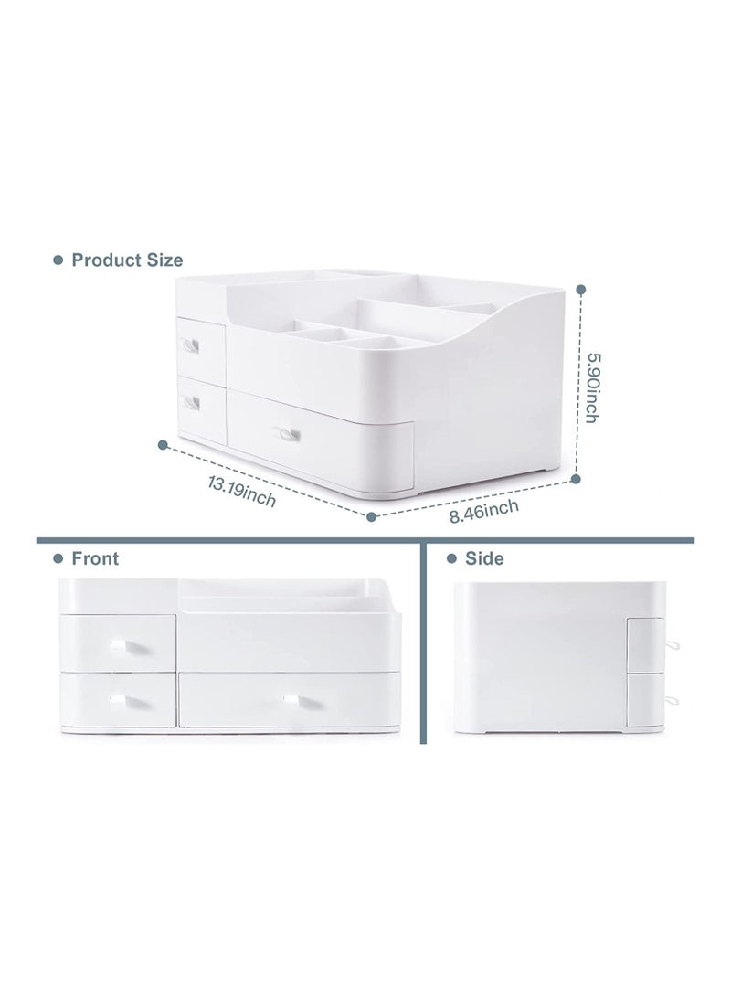 ORiTi Makeup Organizer with Drawers,Large Capacity Countertop Organizer for Vanity,Bathroom and Bedroom Desk Cosmetics Organizer - Image 5