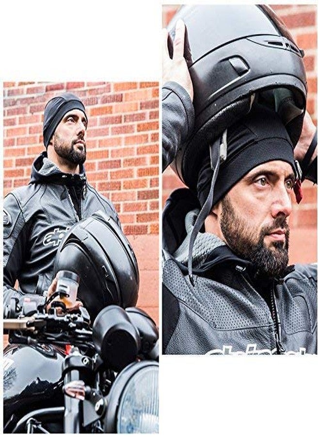 PAROPKAR Skull Cap Helmet Liner & Running Beanie Hat - Winter Thermal Athletic Cycling & Ski Head Caps for Men - Fits Under Helmets (Black) - Image 3