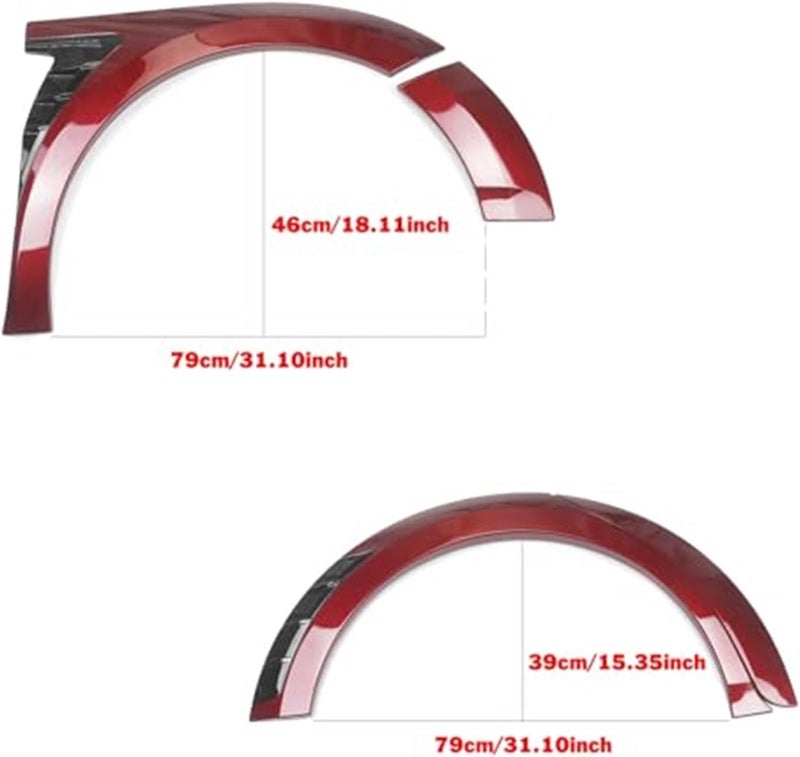 DEMULAX Car Wheel Fender Flares Trim Kit for Toyota Camry - Image 2