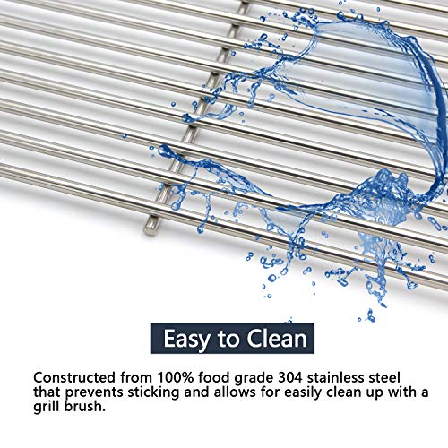 Hongso 23 1/4" SUS304 Stainless Steel Grill Grids Grates Replacement for Viking VGBQ 30" T Series, VGBQ 41" T Series, VGBQ 53" T Series, VGBQ300T VGBQ0302T VGBQ3002RT VGBQ4103RT VGBQ5323RE1 Gas Grill - Image 5