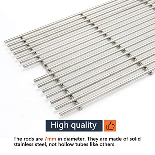 Hongso 23 1/4" SUS304 Stainless Steel Grill Grids Grates Replacement for Viking VGBQ 30" T Series, VGBQ 41" T Series, VGBQ 53" T Series, VGBQ300T VGBQ0302T VGBQ3002RT VGBQ4103RT VGBQ5323RE1 Gas Grill - Image 3