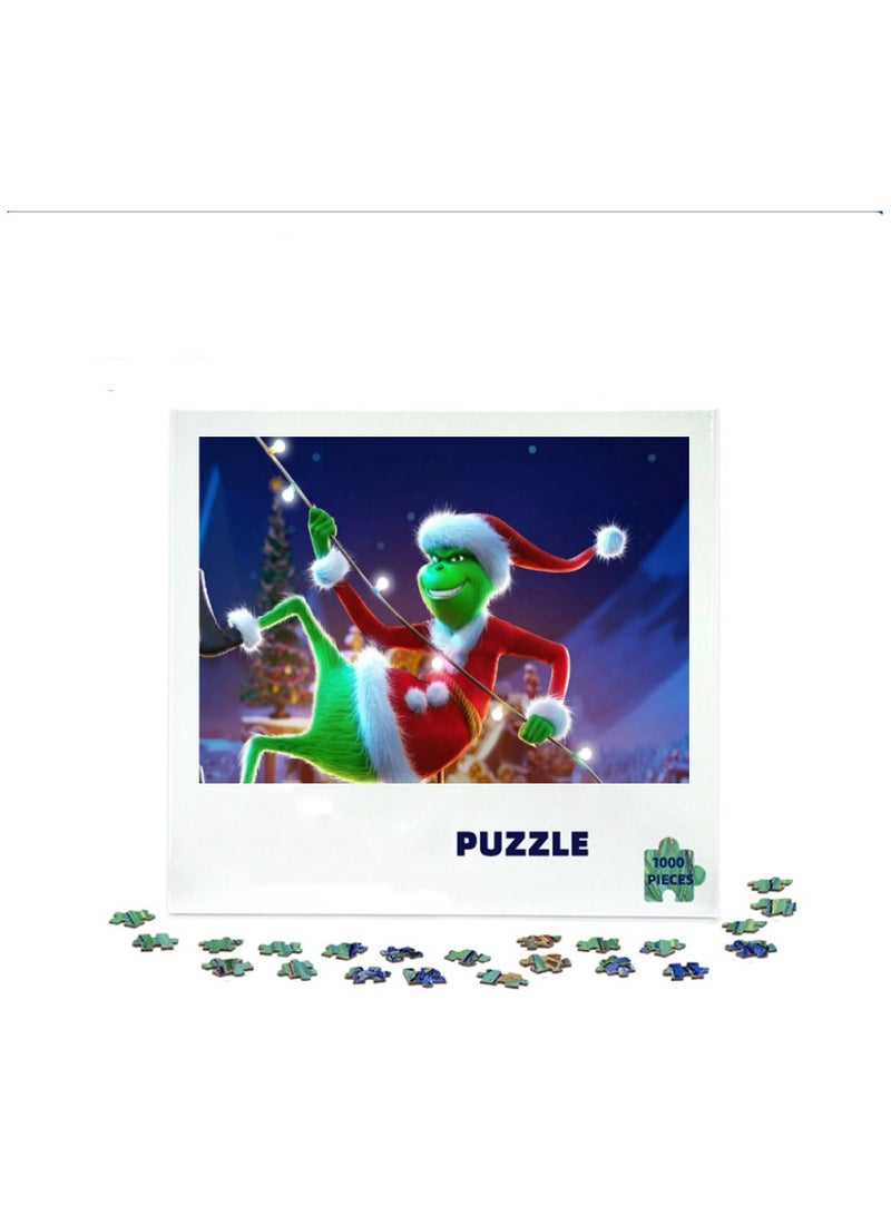 Anna 1000 Pieces Of Green Haired Monster Grinch Colorful Home Entertainment Desktop Puzzle - Image 2