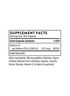 Thorne D-5000 Dietary Supplement 60 Capsules  - Image 2