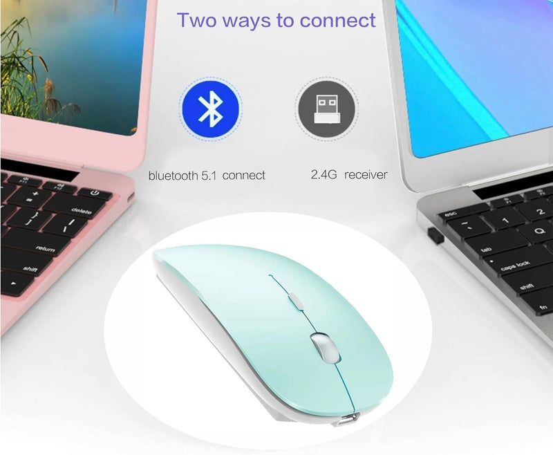 PEIBO Bluetooth Wireless Mouse for Laptop mac MacBook ipad MacBook air MacBook pro pc Desktop Computer Windows Chromebook Notebook - Image 4
