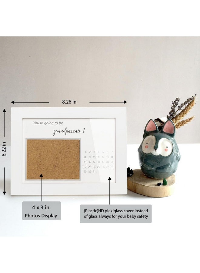 HAMUIERS Pregnancy Announcement for Grandparents, Sonogram Picture Frame, Baby Announcement Sign, Surprise Baby Reveal Ideas to Grandparents Ultrasound Keepsake Frame, First Time Grandparents Gifts, White - Image 3