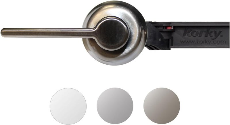 Korky 6070BP BN STRONGARM Tank Lever Universal to Fit Front Angled Side Left and Right Mount Toilets Brushed Nickel Classic Style - Image 1