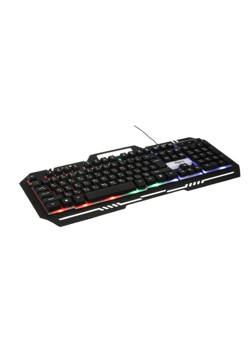 Point - point combo gaming rgb Mouse and Keyboard with Mouse Pad black - Image 1