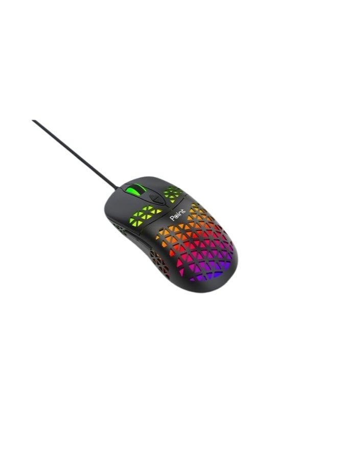 Point - point combo gaming rgb Mouse and Keyboard with Mouse Pad black - Image 1