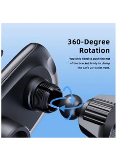 WINCA Type-C Wireless Charger Car Air Vent Mount Holder Cradle USB-C Magnetic Charging Pad 360 Degree Rotation Universal Cell Phone Mount Compatible for 4-7 inch Phone, Black  - Image 2