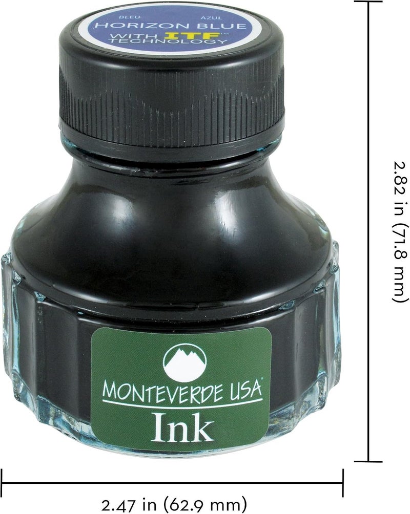 Monteverde USA Ink with ITF Technology, 90 ml Horizon Blue (G308HB) - Image 2
