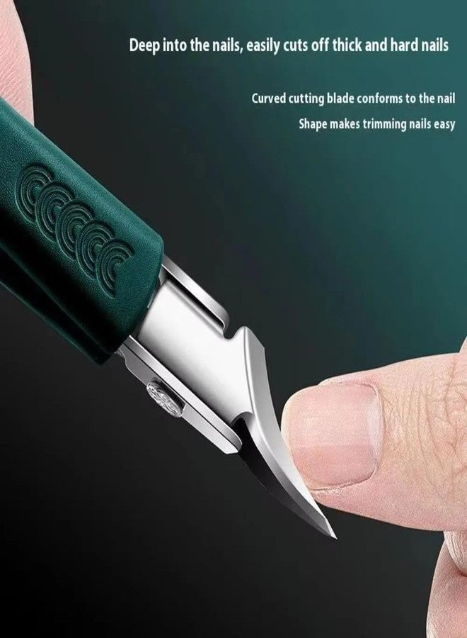 Brijvila Eagle Beak Beveled Nail Clippers 3 pc Sets of Wide Jaw Opening Anti-Splash Slanted Nail Cutter Long Handle Edge Nail Clippers for Thick Nails & Ingrown Care For Men Women & Seniors - Image 2
