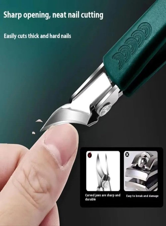 Brijvila Eagle Beak Beveled Nail Clippers 3 pc Sets of Wide Jaw Opening Anti-Splash Slanted Nail Cutter Long Handle Edge Nail Clippers for Thick Nails & Ingrown Care For Men Women & Seniors - Image 5