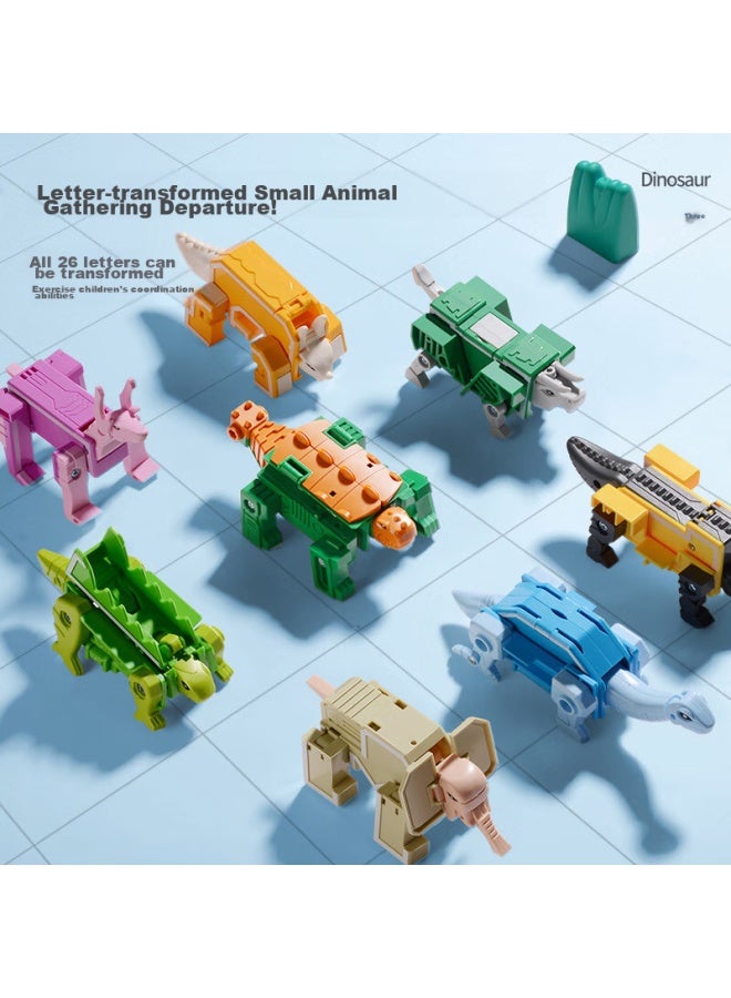 Xinlexin Transforming Toy, Combining Robot Dinosaur, Assembly Letters, Transforming 26 Letters A-z, Children's Day Gift - Image 3