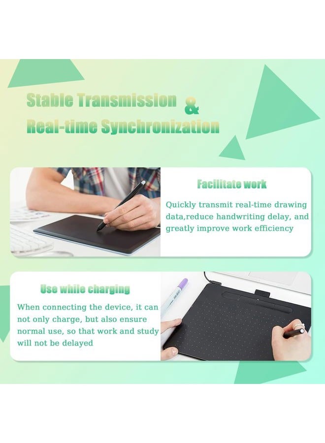 Adhiper كابل شحن ميكرو USB أسود بارتفاع 4.9 قدم بديل لأجهزة Wacom Intuos و Bamboo - Image 4