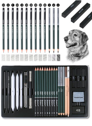 27 Sketch Pencils Set Professional Charcoal Pencil With Eraser Drawing Pen With Storage Box Durable And Stable Suitable For Painting, Sketching, Writing - pzsku/Z4F5811628094208ED684Z/45/1749461276/65d7e013-f129-443f-8790-68a8e413102c
