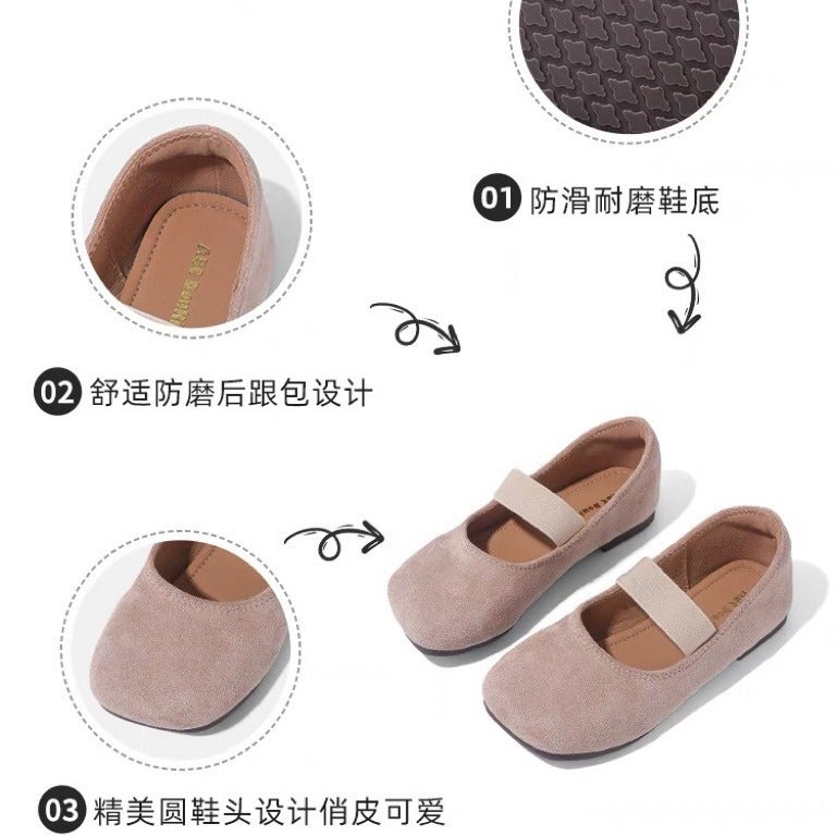 Canyze Girls Princess Shoes 2024 Autumn New Children Korean Style Simple Leather Shoes Slip-On Soft Sole Shoes - Image 5