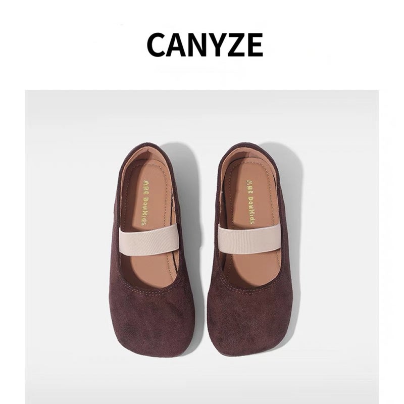 Canyze Girls Princess Shoes 2024 Autumn New Children Korean Style Simple Leather Shoes Slip-On Soft Sole Shoes - Image 3