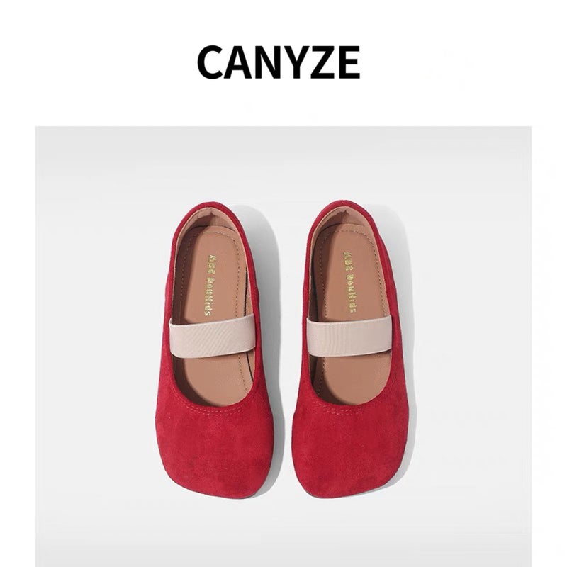 Canyze Girls Princess Shoes 2024 Autumn New Children Korean Style Simple Leather Shoes Slip-On Soft Sole Shoes - Image 2