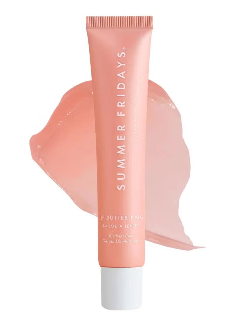 SUMMER FRIDAYS Tinted Lip Butter Balm - Conditioning Vegan Lip Balm for Instant Moisture, Shine & Hydration - Softening & Soothing Skincare - Birthday Cake (.5 Oz) - Image 1