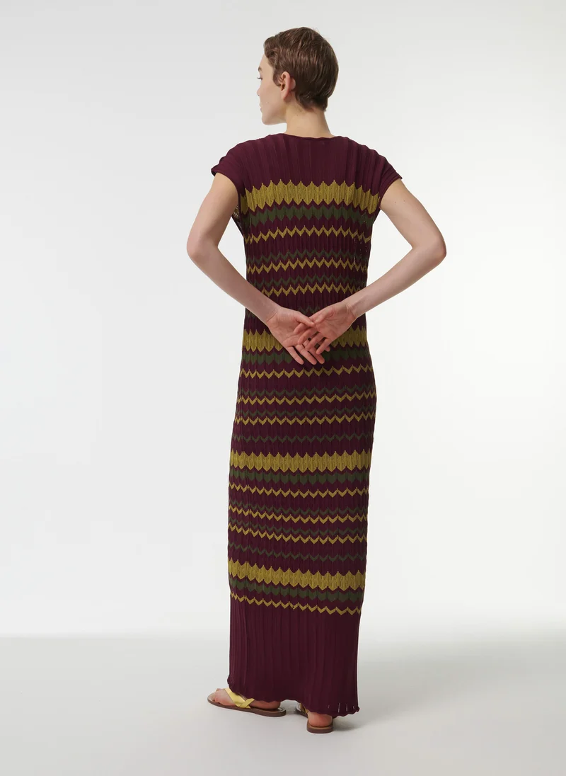 leem Jacquard Knit Kaftan