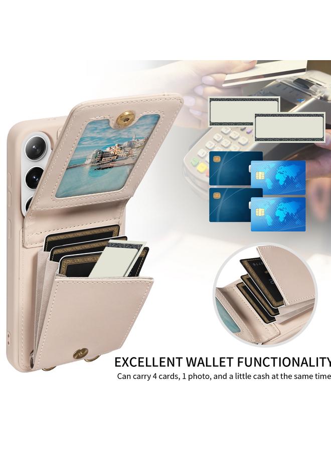 S-TOP Case For Samsung Galaxy S24+ 5G Crossbody Lanyard Zipper Wallet Leather Phone Case - Image 3