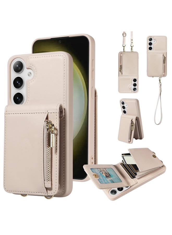 S-TOP Case For Samsung Galaxy S24+ 5G Crossbody Lanyard Zipper Wallet Leather Phone Case - Image 1