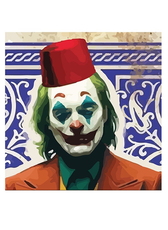 RYN Joker Themed Wall Art Purple/White/Red 30x30cm - Image 1