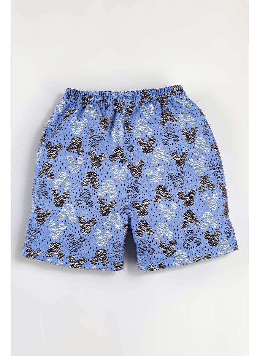 Gold Class Kidswear Water Repellent Patterned Lined Blue Boys Swim Shorts  - Image 2
