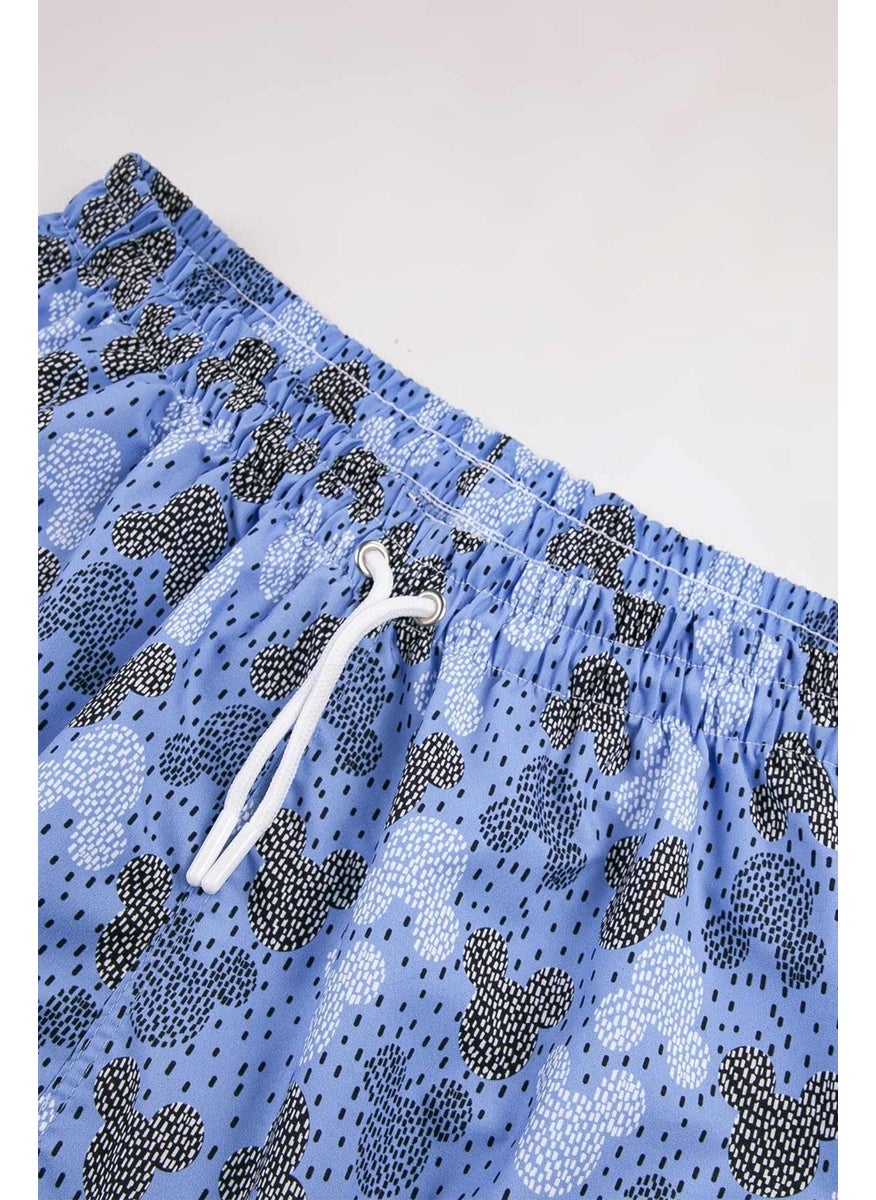 Gold Class Kidswear Water Repellent Patterned Lined Blue Boys Swim Shorts  - Image 3