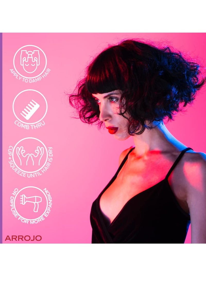 ARROJO Curl Enhancer – Curly Hair Gel for Soft, Fine Curls - Curl Gel w/ Amino Acids, Oat Proteins – Curl Enhancing Hair Products to Add Shapely Spring – Wavy & Curly Hair Products (5.1 oz)