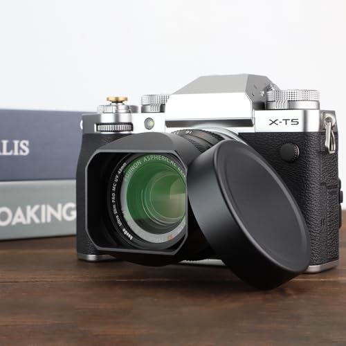 Haoge Lens Hood Metal Square Bayonet for Fujifilm XF35mmF2 R WR, XF23mmF2 R WR XC 35mm F2, Fuji 35mm F2, 23mm F2 Lens Hood, with Metal Front Cap, Replaces Fujifilm LH-XF35-2 LH XF35 2 Hood Shade - Image 4
