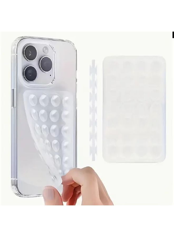 مقبض هاتف من السيليكون الأبيض لحمل الهاتف والتصوير الذاتي بدون استخدام اليدين - Image 3