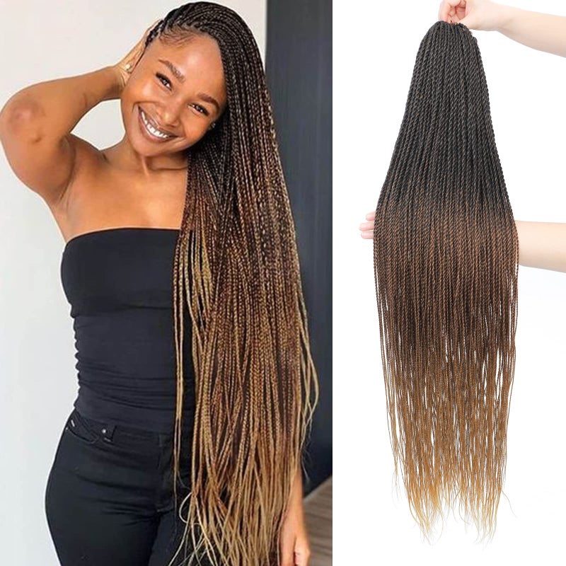 NAYOO Ombre Crochet Hair Senegalese Twist 34 Inch 8 Packs Small Crochet Hair for Black Women 35 StrandsPack Long Braids Crochet Hair Twist Crochet Hair Hot Water Setting 34 Inch 1B3027