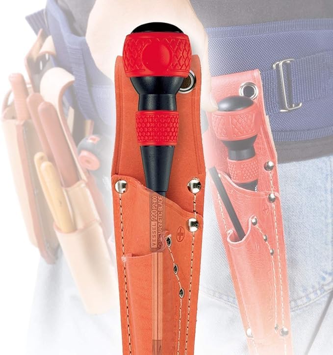 VESSEL BALL GRIP Ratchet Screwdriver 5PC. Set (3PC. of Replacement Blade) No.22002N3EVA - Image 5