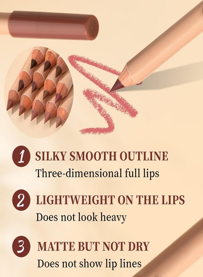 KTouler 12 Colors Cream Lip Liner Pencil Set,Rich Waterproof Matte Long Lasting Color Lip Liner Pack,Longwear Smooth Application,Vegan & Cruelty-Free For Shaping & Sculpting Lips - Image 4