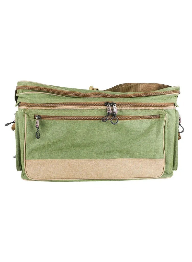 Alghafa Liwa Camping Storage Bag Large Size – Wooden Green Outdoor Organizer Bag with PVC Inner Lining – Portable Travel & Camping Bag - Image 1