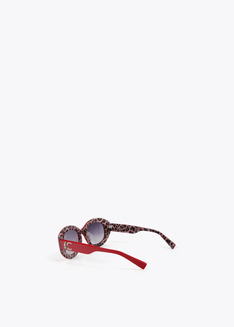 لولا كساديمونت Round-Shaped Sunglasses with Leopard Logo