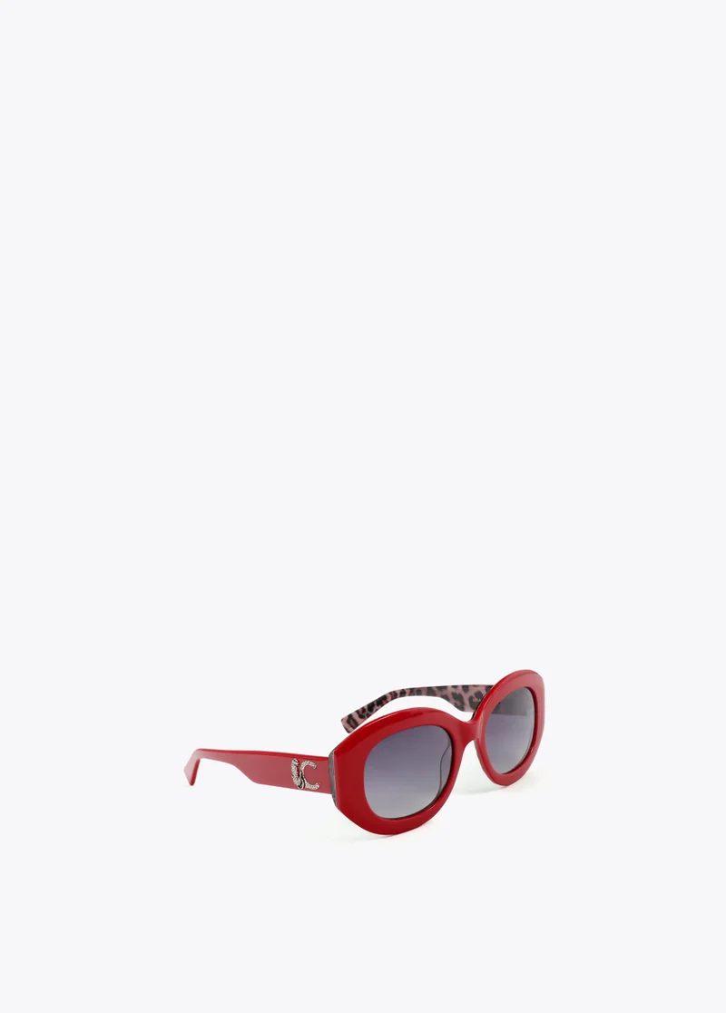 لولا كساديمونت Round-Shaped Sunglasses with Leopard Logo