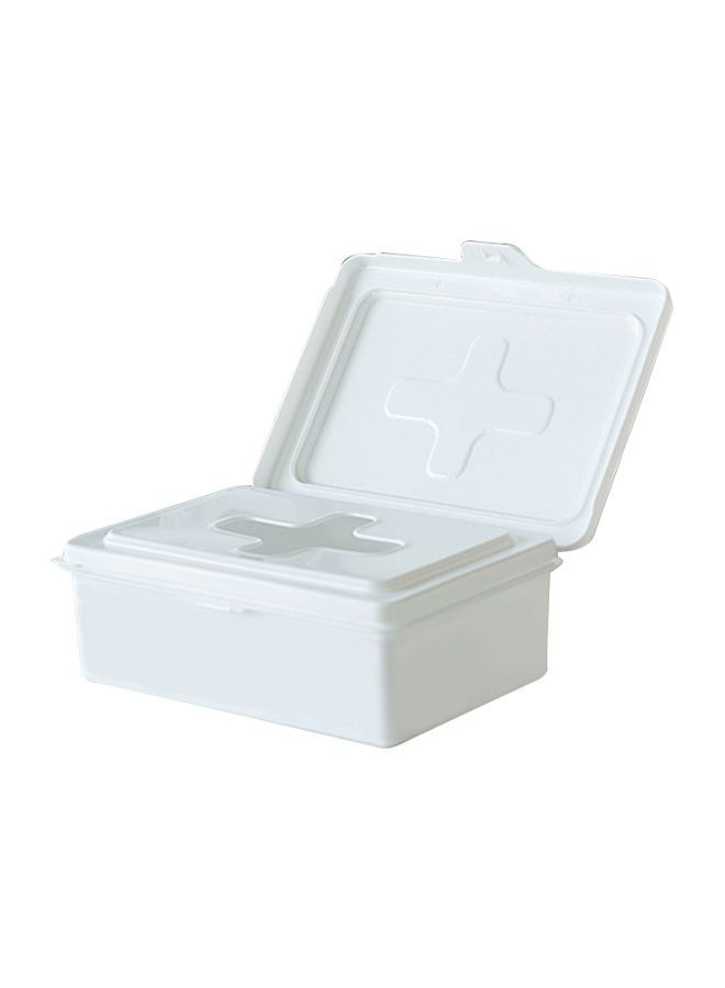 NIBEMINENT Mask Storage Box With Cover White 17.2x6.6x12.9centimeter - Image 1