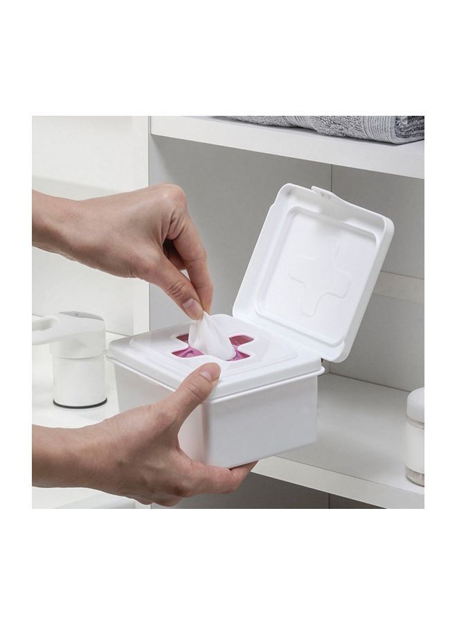 NIBEMINENT Mask Storage Box With Cover White 17.2x6.6x12.9centimeter - Image 2