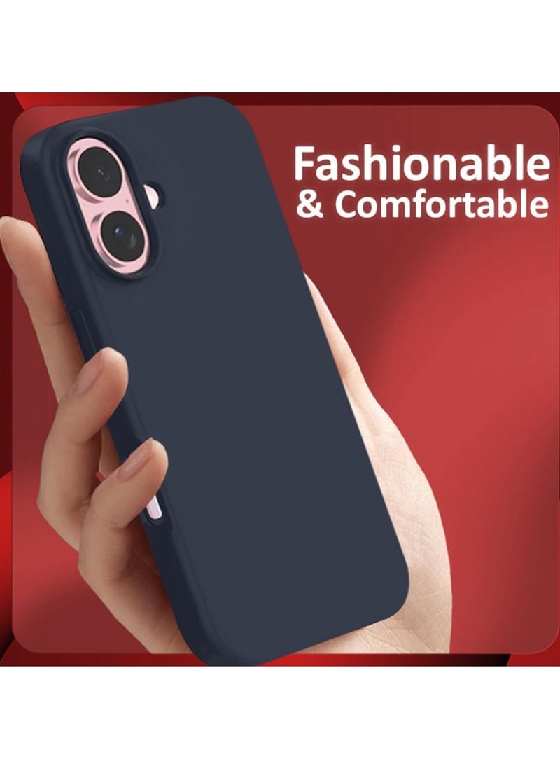 Liquid Silicone iPhone 16 Plus Case - Ultra Slim, Drop Protection, Soft Anti-Scratch Microfiber Lining (Model I) - Image 5