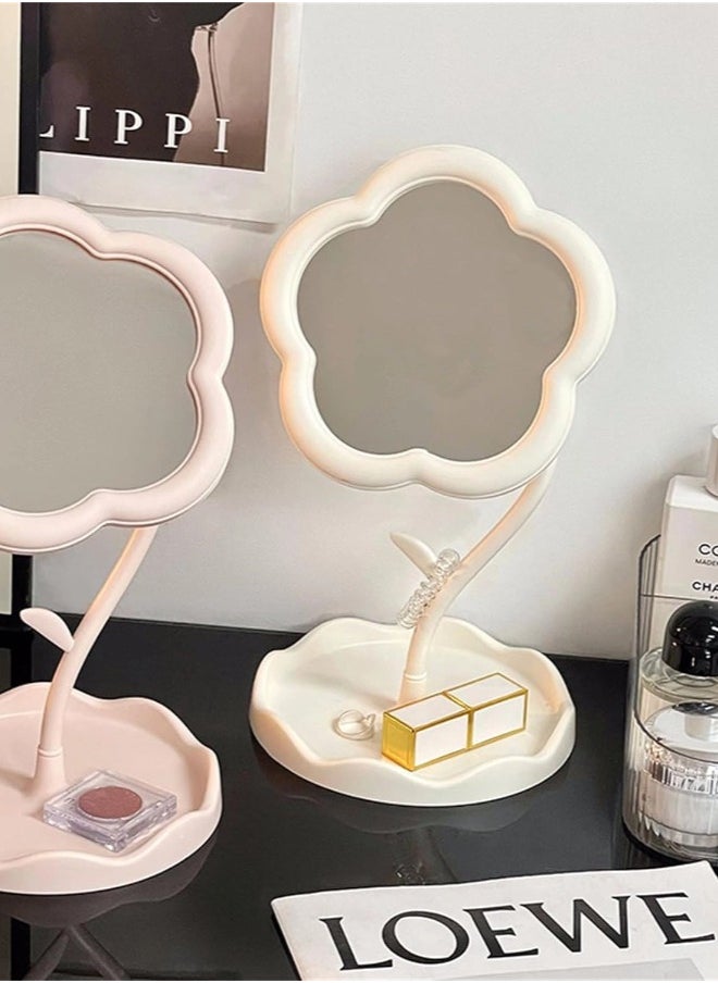 ShebSheb Flower-Shaped Makeup Mirror,Lovely Desk Vanity Mirror  Size ：16x16 cm  - Image 5