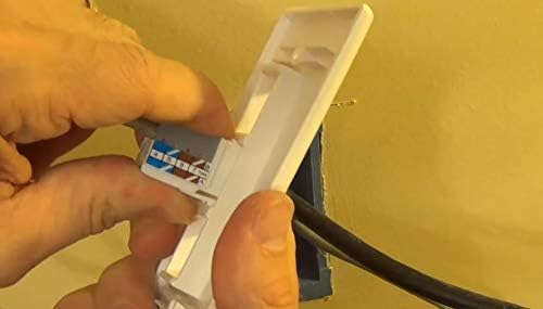 SATMAXIMUM Cat5e Keystone Ethernet Wall Jack Punch Down UTP 45-Degree (Easier Termination Than 90-Degree), RJ45 Slim Profile Speed Termination 45° Angled Blue (5 Pack) - Image 5