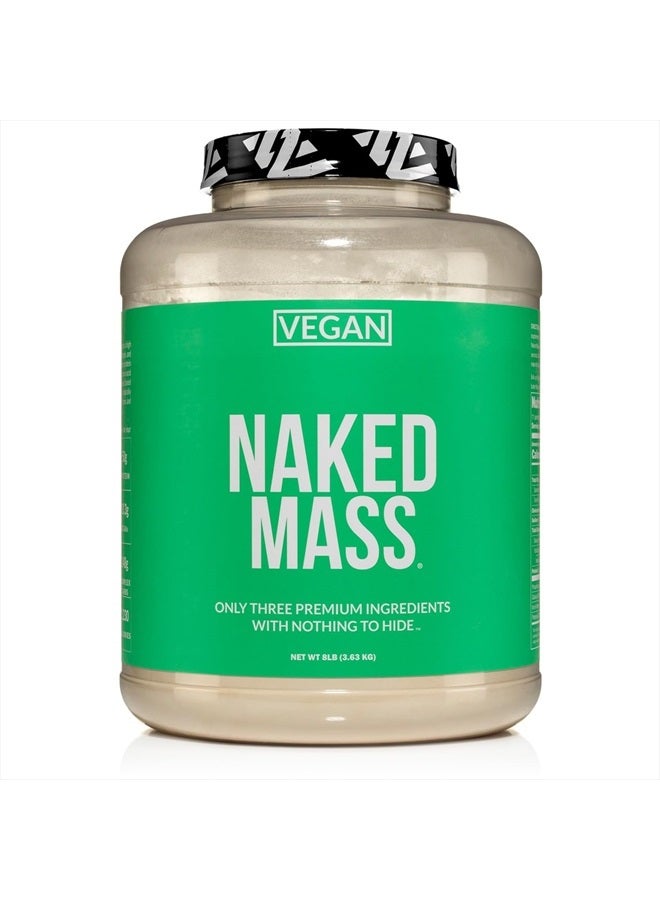 Nakd ماس نباتي - مسحوق بروتين لزيادة الوزن النباتي الطبيعي - 8 رطل بالجملة، خالي من الكائنات المعدلة وراثيًا، خالي من الغلوتين، خالي من الصويا وخالي من الألبان. بدون مكونات صناعية - 1,230 سعرة حرارية - 11 حصة - Image 1