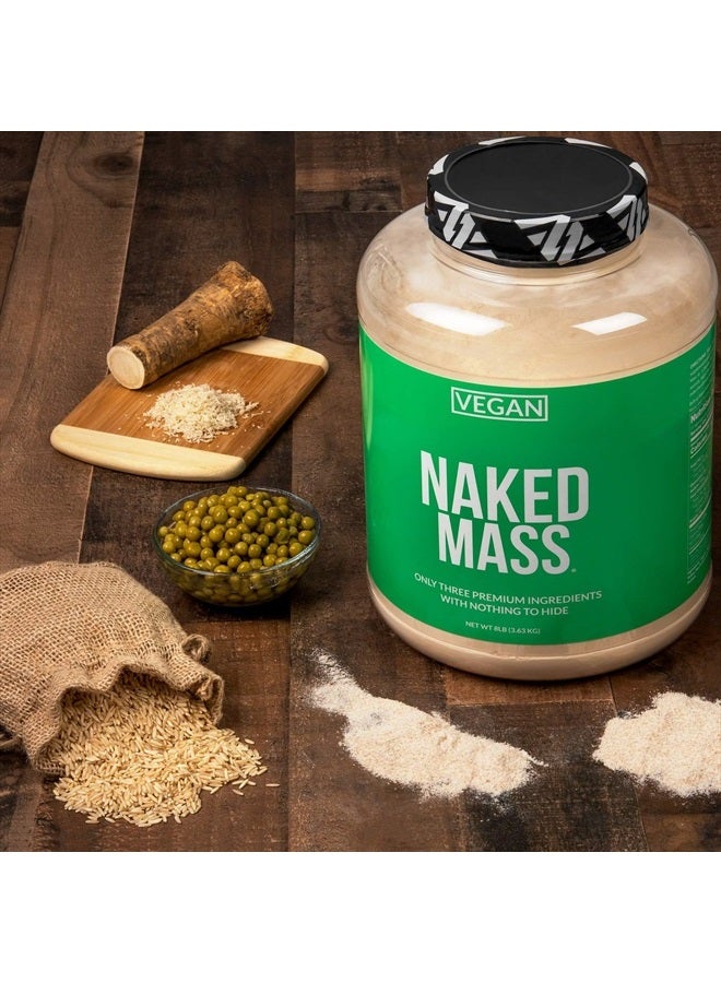 Nakd ماس نباتي - مسحوق بروتين لزيادة الوزن النباتي الطبيعي - 8 رطل بالجملة، خالي من الكائنات المعدلة وراثيًا، خالي من الغلوتين، خالي من الصويا وخالي من الألبان. بدون مكونات صناعية - 1,230 سعرة حرارية - 11 حصة - Image 5