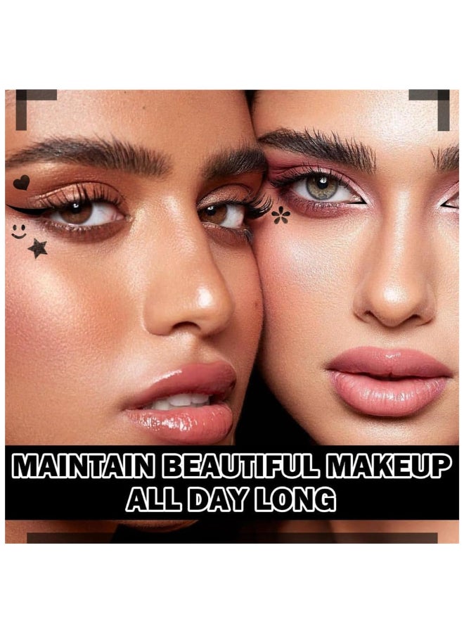 Lameila Dual Ended Eyeliner Stamp, Waterproof Liquid Eyeliner With Flower Seal Stamp, Long Lasting Seal Eyeliner Pen For Makeup, Eye Decoration Eye Liner Makeup Tool Black  - Image 4