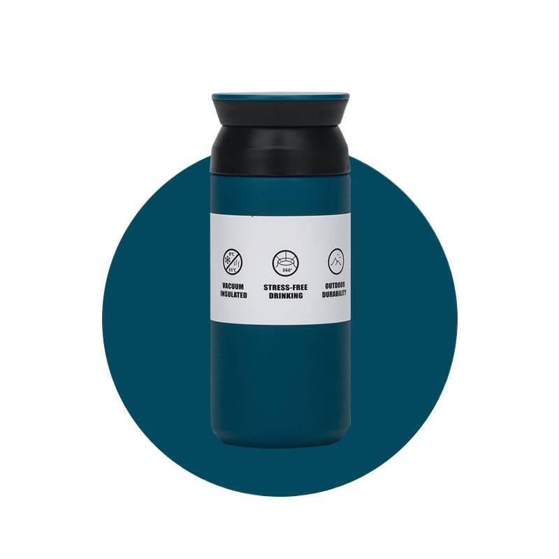 650 ml Stainless Steel Coffee Mug with Grab Handle and Cup Holder Friendly in , in Blue for Daily Use - Image 1